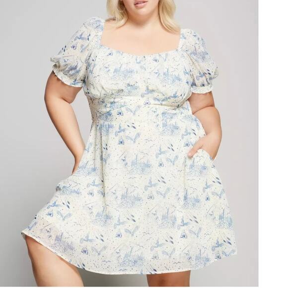 Her Universe Plus Size 1 BoxLunch Exclusive Harry Potter Hogwarts All Over Dress - Picture 2 of 3